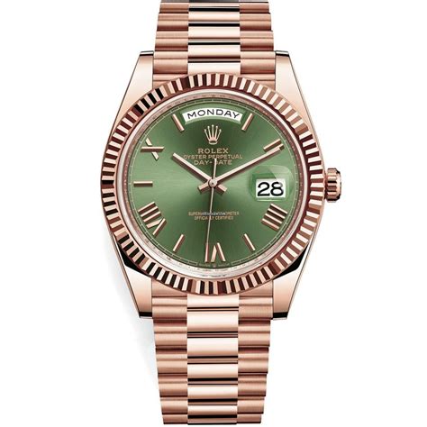 rolex rose gold grünes zifferblatt